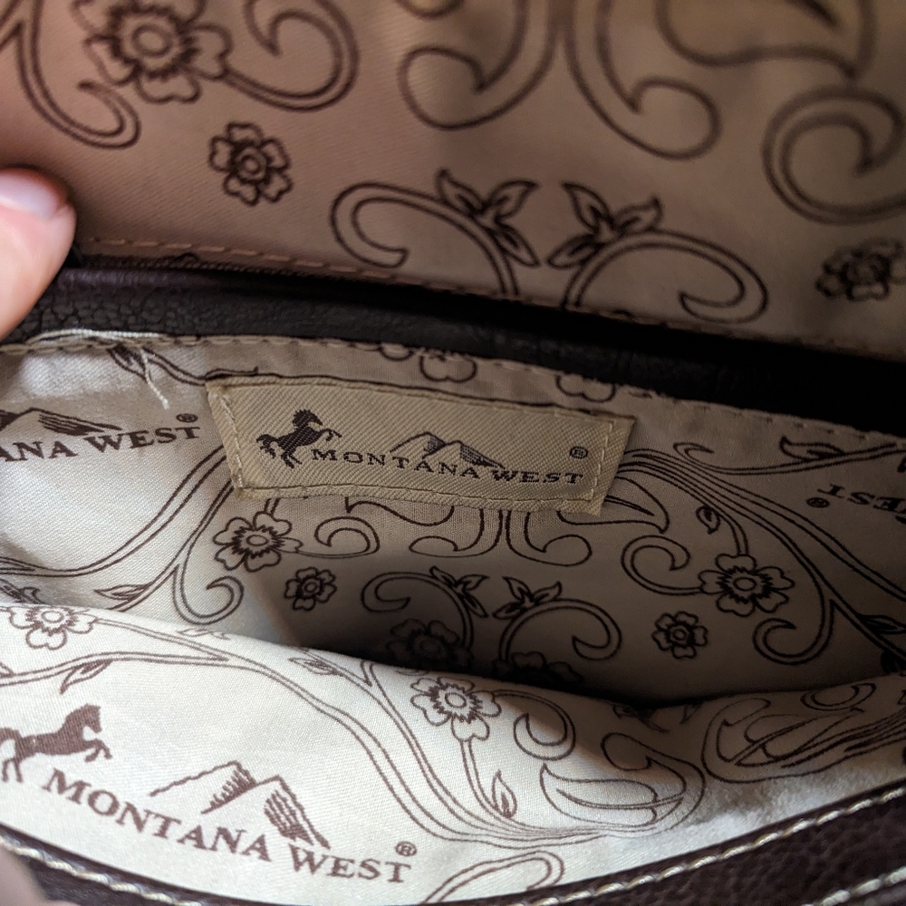 Montana West western fringe brown shoulder bag - Picture 8 of 10